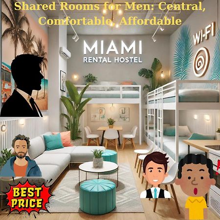 203 Miami Shared Rooms For Men Central Comfortable, Affordable Ngoại thất bức ảnh